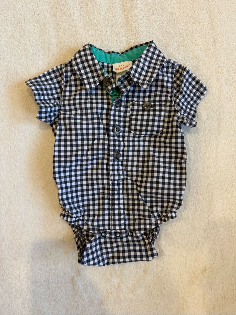 Cat & Jack Newborn Gingham Outfit